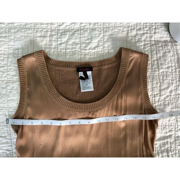Escada Y2K Wool Cashmere Silk‎  Tank Top Shirt 34 Small Vtg Goddess Core - Picture 5 of 9